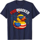 Funny Fourth of July Duck Firequacker Patriotic 4th of July T-Shirt - T-Shirt | Navy