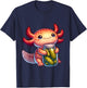 Cute Axolotl With Pickles. Funny Axolotl And Pickles Lover T-Shirt - T-Shirt | Navy