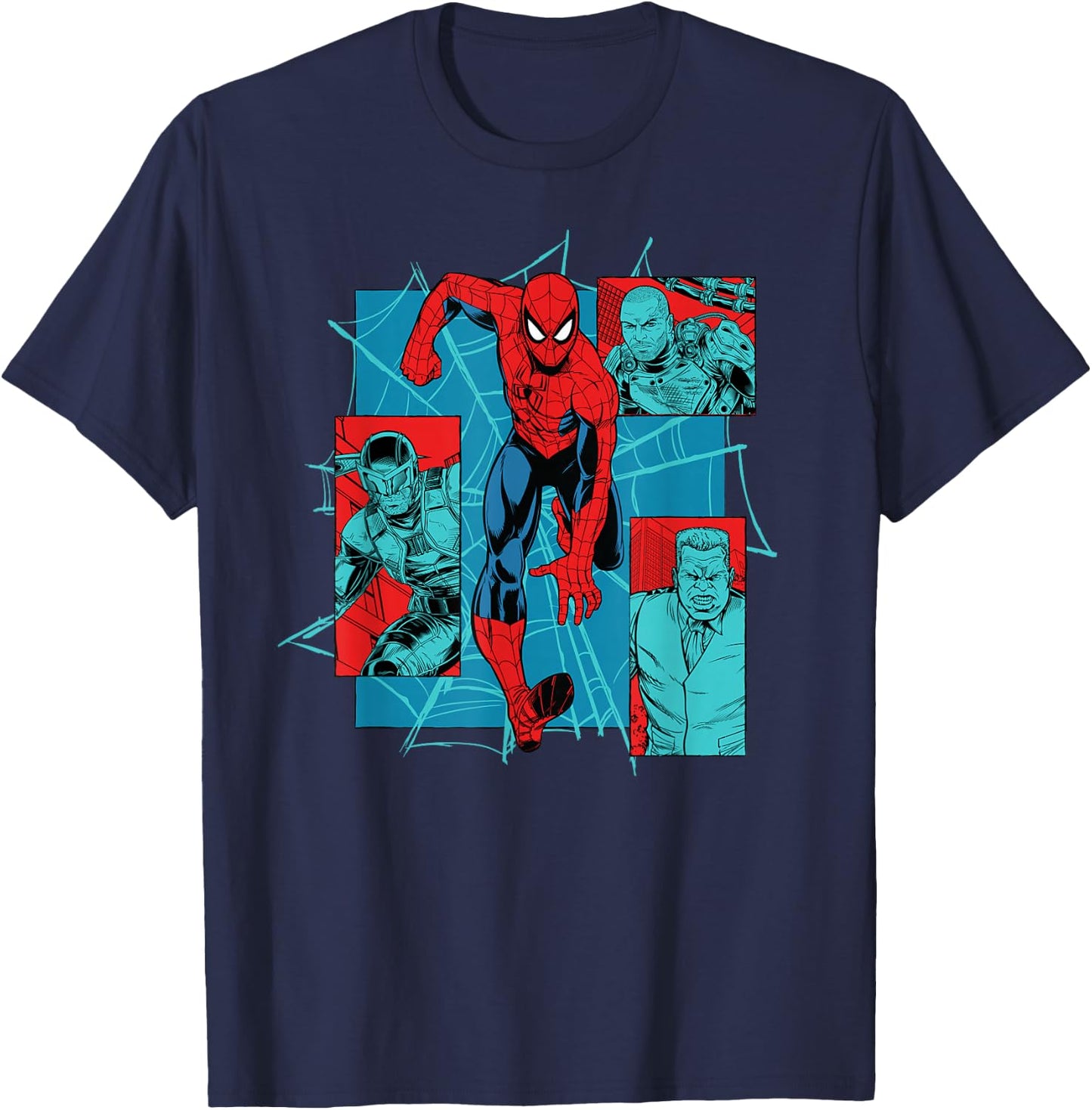 Marvel Studios Spider-Man: BND Movie 2026 Super Villain Trio T-Shirt - T-Shirt | Navy