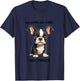 100% Trouble" Boston Terrier Puppy Design T-Shirt - T-Shirt | Navy