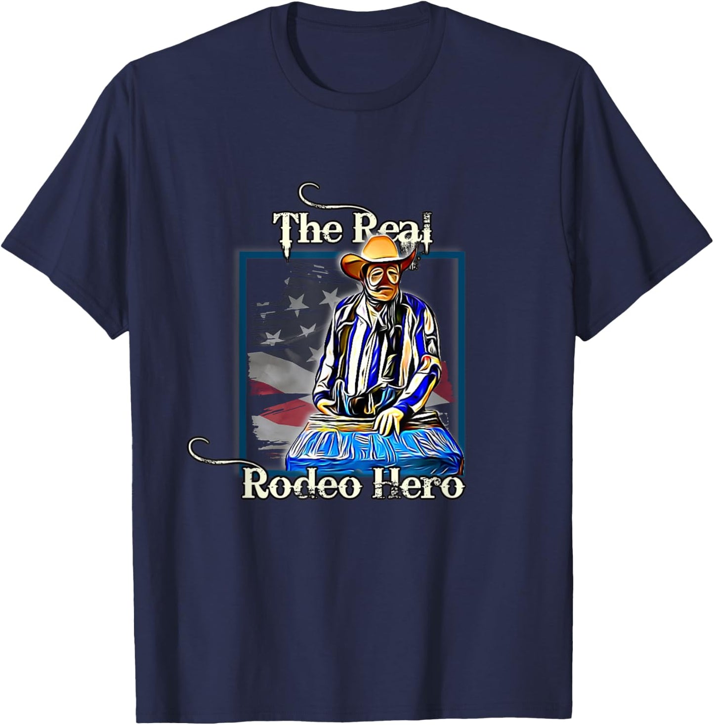Rodeo Clown Professional Bull Fighter T-Shirt - T-Shirt | Navy