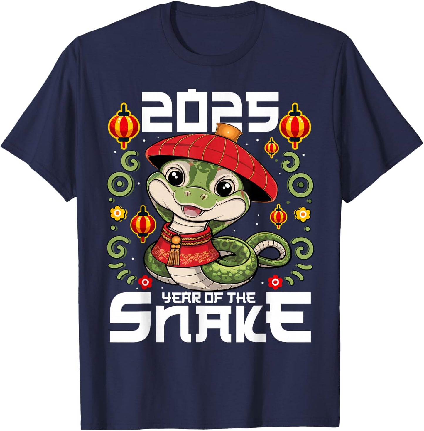 Chinese New Year 2025 Kids Year of The Snake 2025 T-Shirt - T-Shirt | Navy