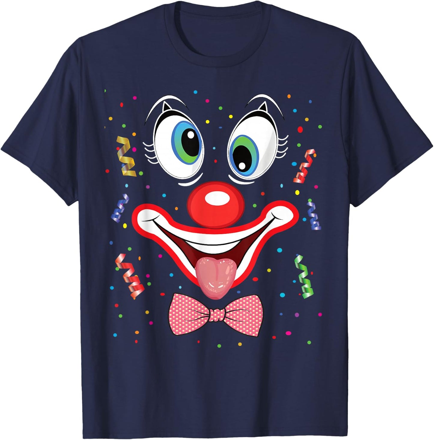 Carnival Costume Fancy Dress Costume Funny Clown Confetti , black T-Shirt - T-Shirt | Navy