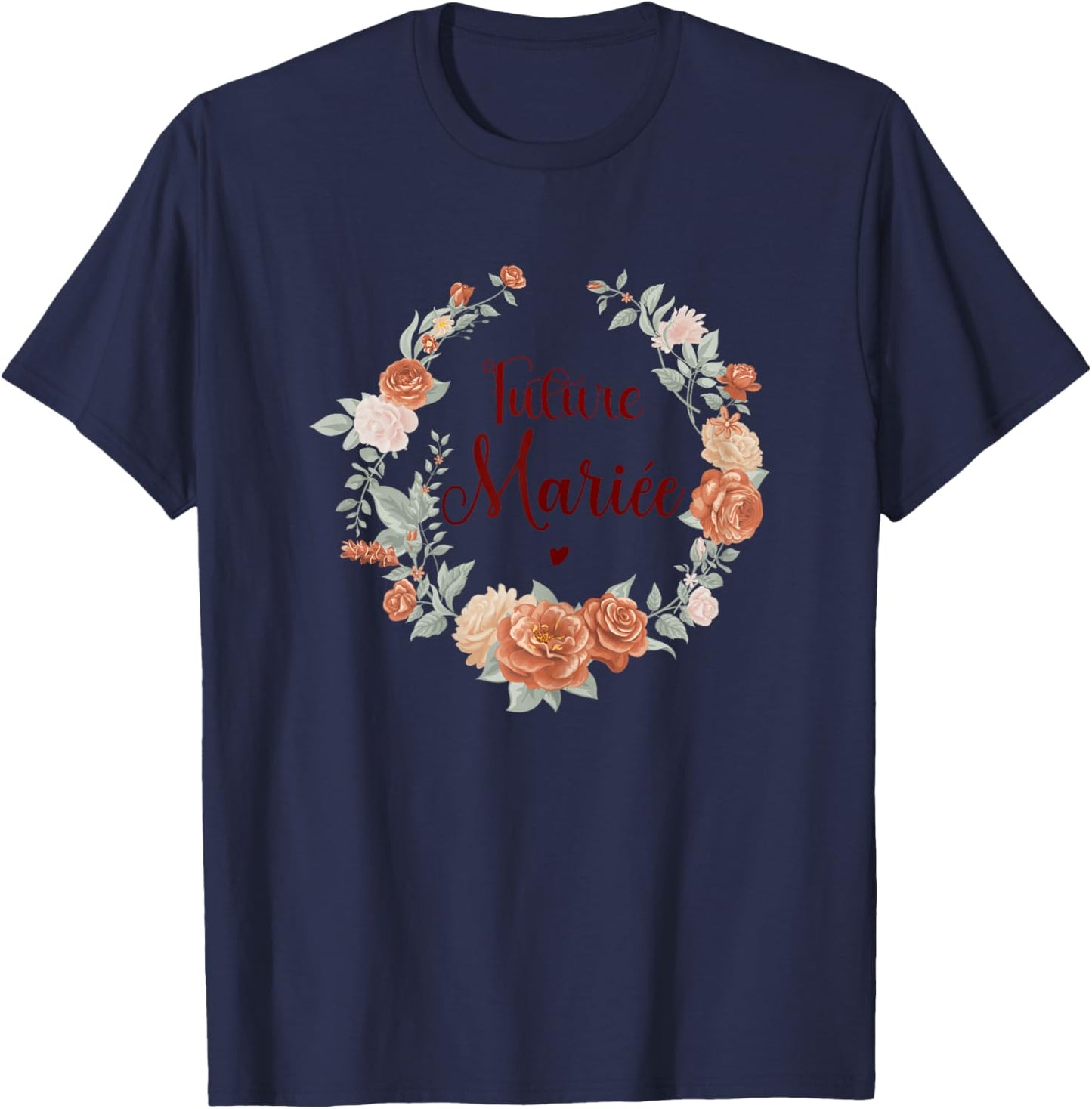 Evjf Future Bride Crown Evjf Terracotta Bride Future , white T-Shirt - T-Shirt | Navy