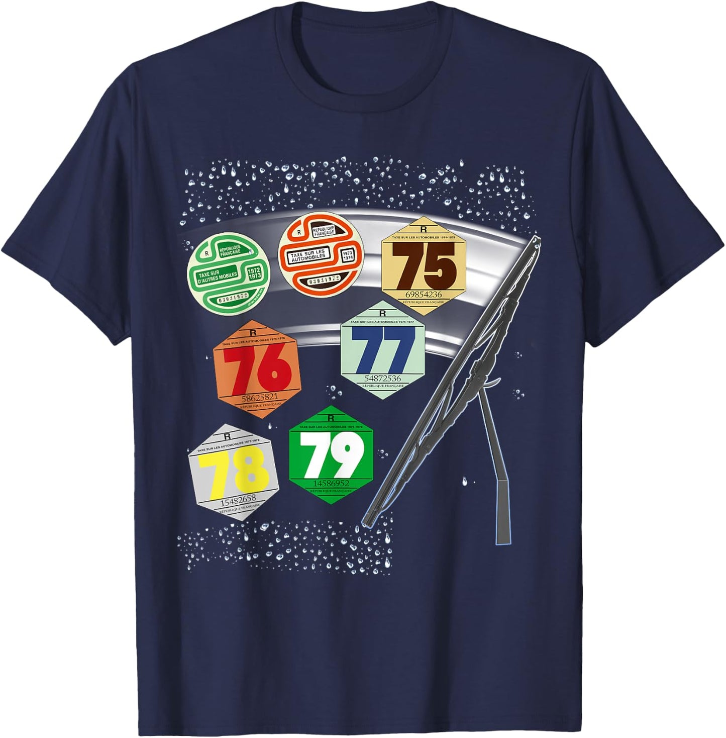 70s In The Rain Man And Woman T-Shirt - T-Shirt | Navy