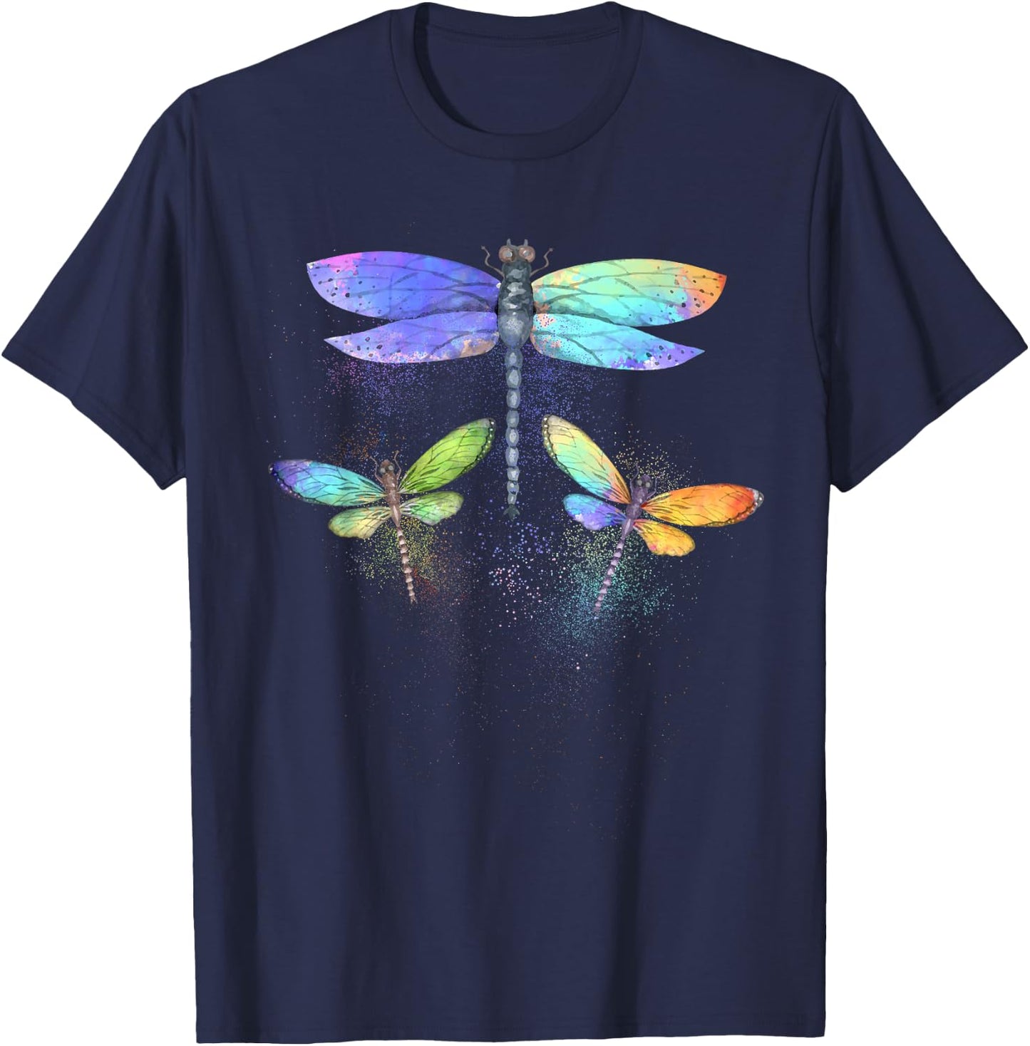 Cool Dragonfly Art Women Dragonfly Lovers Entomology T-Shirt - T-Shirt | Navy