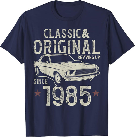 40th Birthday 1985 Classic Car T-Shirt - T-Shirt | Navy
