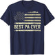 Best Pa Ever With US American Flag Fathers Day T-Shirt - T-Shirt | Navy