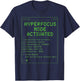 Hyperfocus Mode Activated ADHD Gamer Retro Terminal Graphic T-Shirt - T-Shirt | Navy