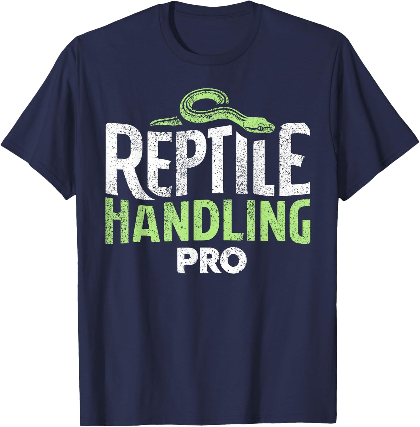 Reptile Handler - Certified Snake Handler - Snake T-Shirt - T-Shirt | Navy