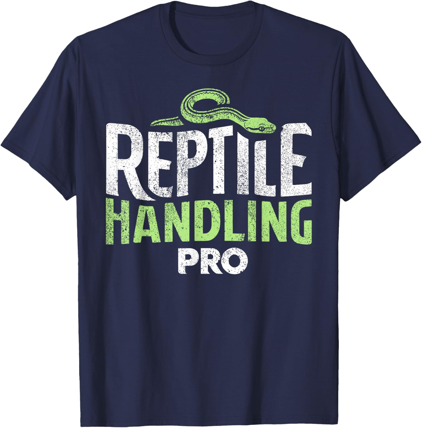 Reptile Handler - Certified Snake Handler - Snake T-Shirt - T-Shirt | Navy