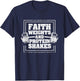 Faith Weights And Protein Shakes Funny Gym Workout Christian T-Shirt - T-Shirt | Navy