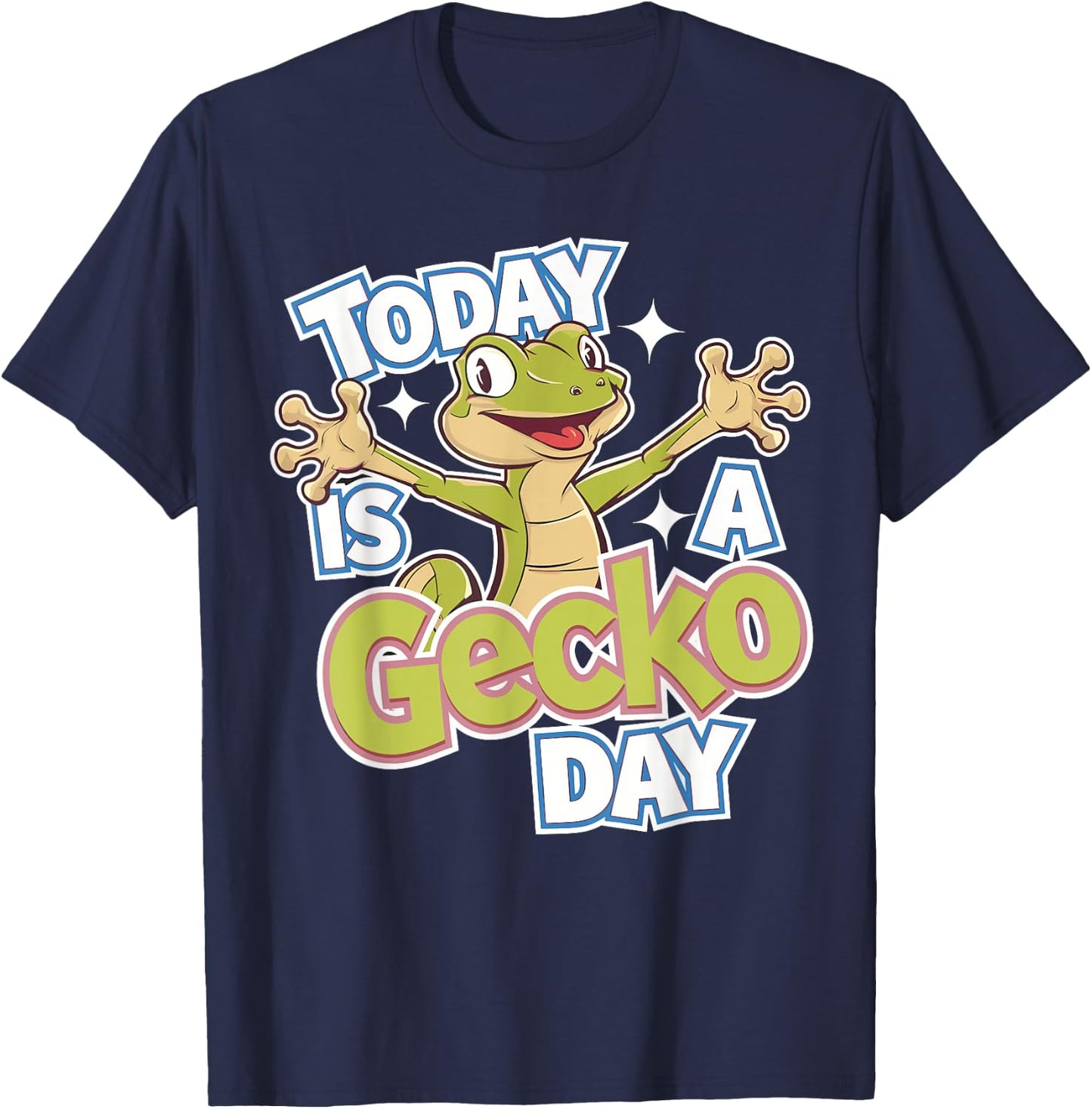 Childrens Today is a Gecko Day Design | Kids Gecko T-Shirt - T-Shirt | Navy