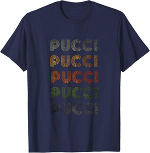 Love Heart Pucci Grunge Vintage Style Black Pucci T-Shirt - T-Shirt | Navy