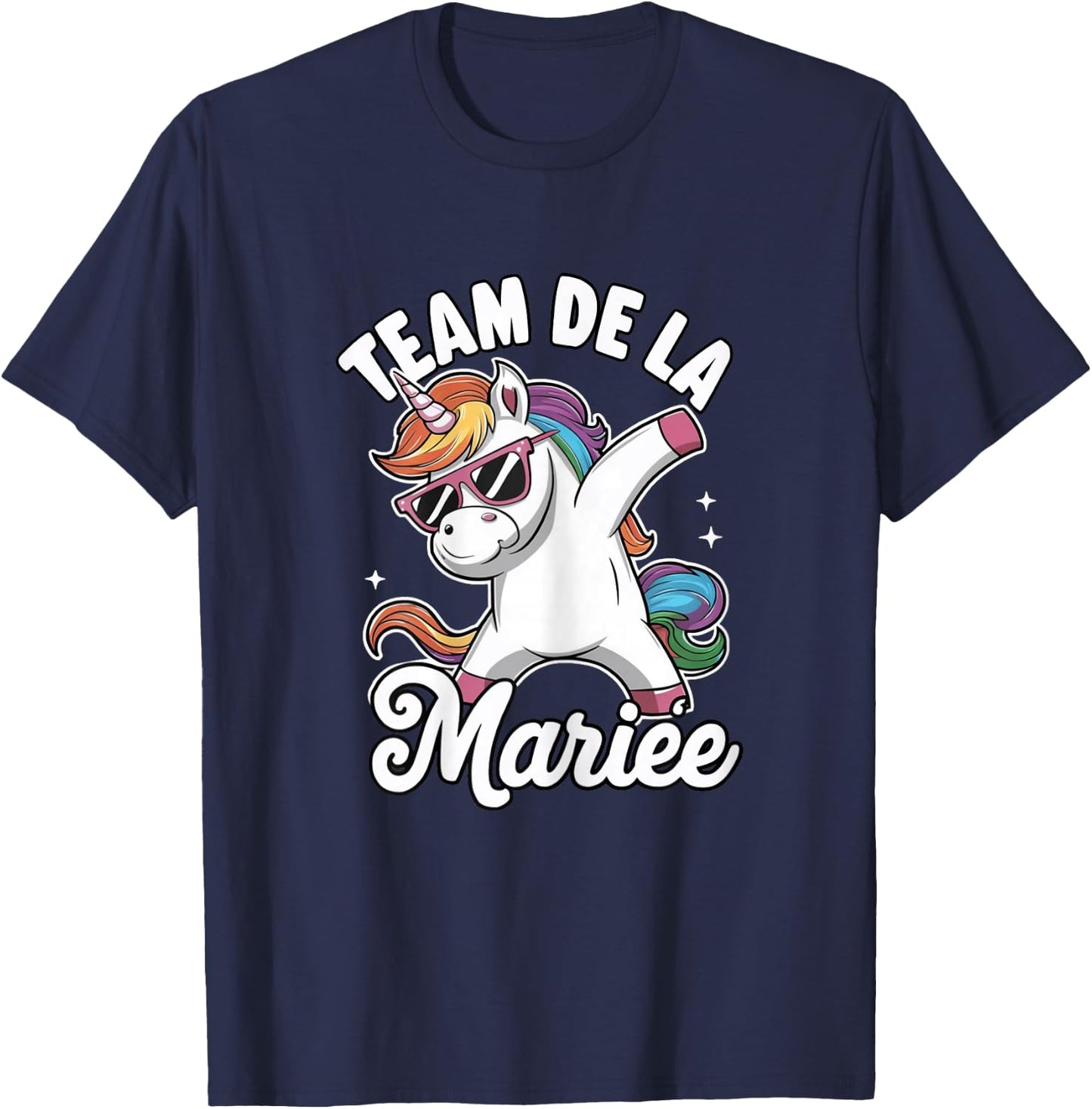 Future Bride Unicorn Team Bride EVJF Woman Wedding Humour , Black T-Shirt - T-Shirt | Navy