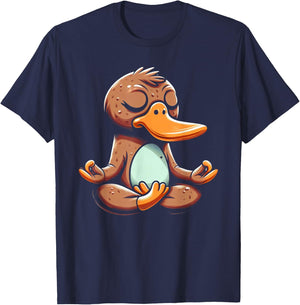 Platypus Yoga Meditation T-Shirt - T-Shirt | Navy