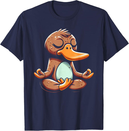 Platypus Yoga Meditation T-Shirt - T-Shirt | Navy