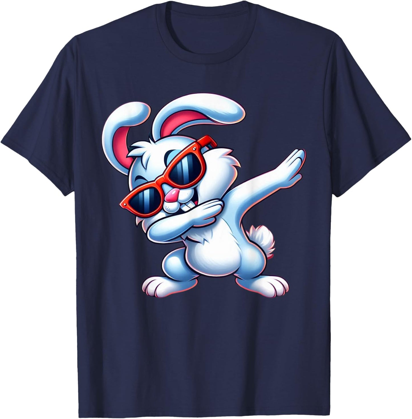 Dabbing Rabbit Easter Dab Dance Boys Girls Kids Bunny T-Shirt - T-Shirt | Navy