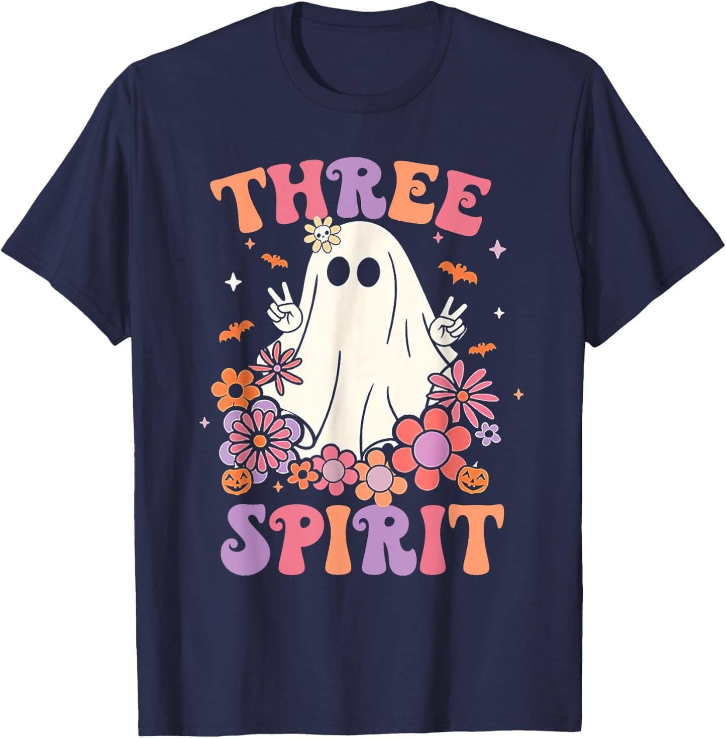 Three Spirit Halloween 3rd Birthday Party Decorations T-Shirt - T-Shirt | Navy