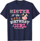Sister Of The Birthday Girl Farm Cow Lover Sibling Matching T-Shirt - T-Shirt | Navy