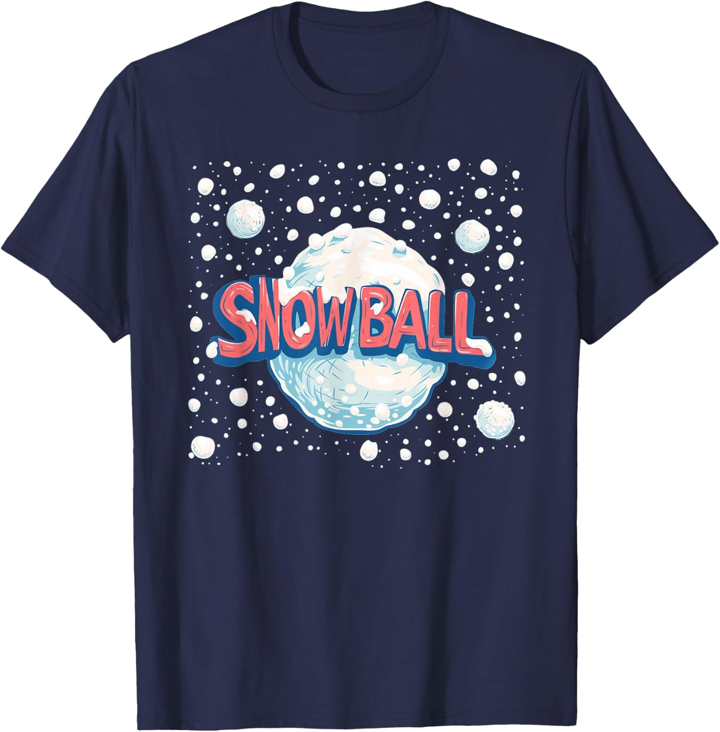 Winter Adventures with this cool Snowball Speech Costume T-Shirt - T-Shirt | Navy