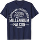 Star Wars Millennium Falcon Corellian Engineering Freighter T-Shirt - T-Shirt | Navy
