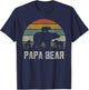 Lustige Papa Bär Shirts, Cub 3 Kinder Vatertag Opa T-Shirt - T-Shirt | Navy
