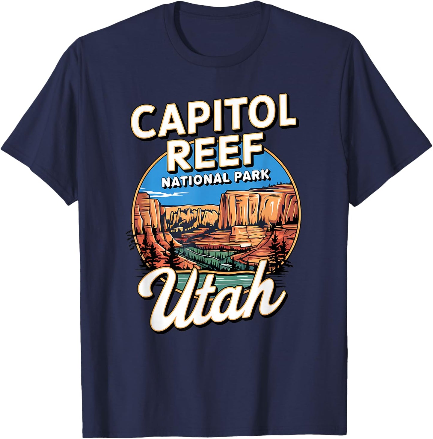 Capitol Reef National Park Utah Souvenir T-Shirt - T-Shirt | Navy