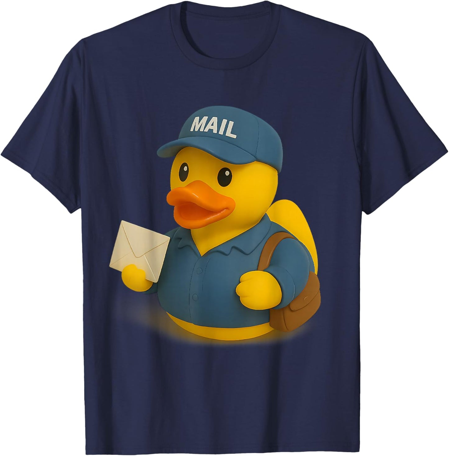 Rubber Duck Mailman Ducky Duckie T-Shirt - T-Shirt | Navy