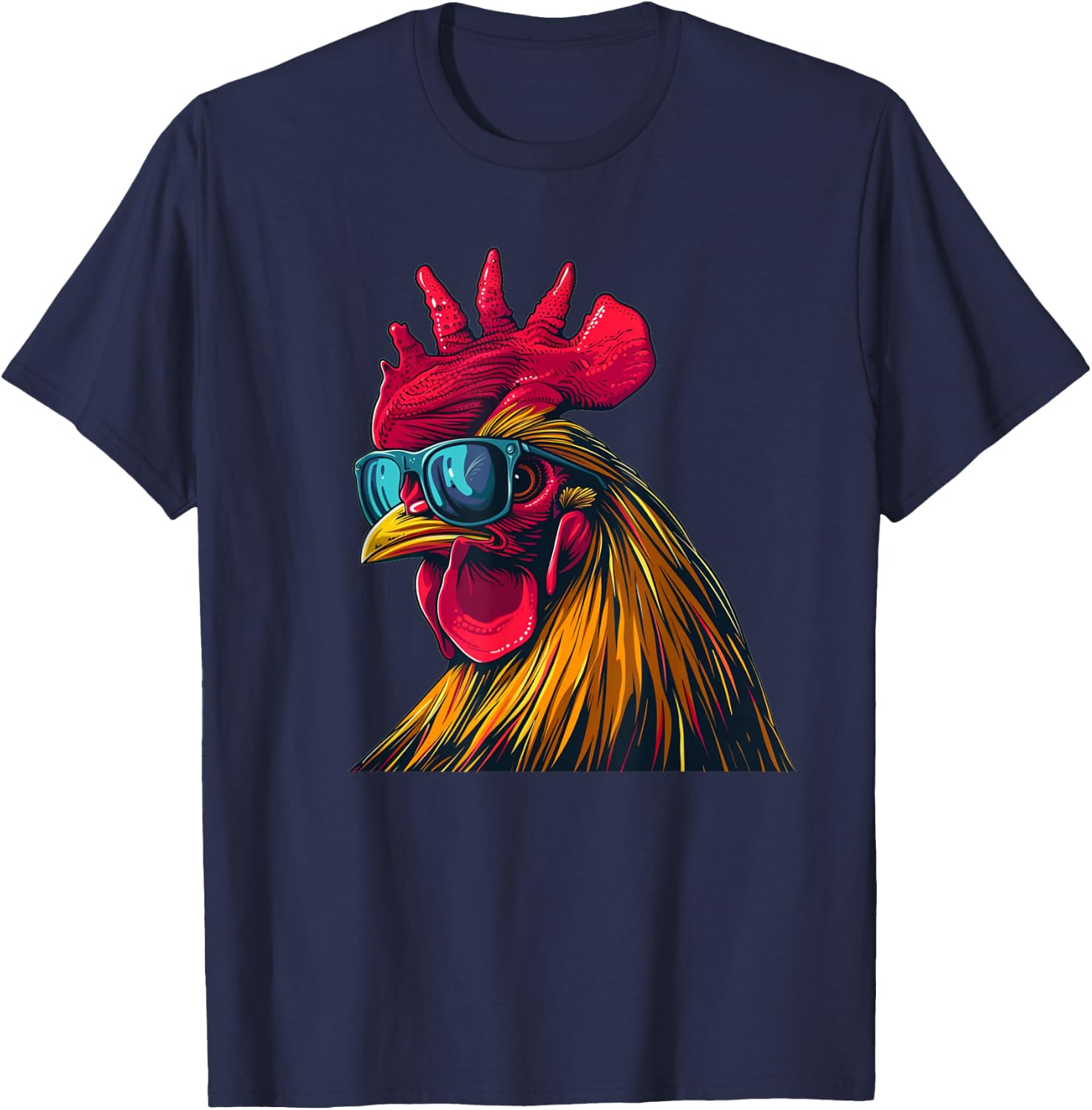 Cooles Hahn Sonnenbrille Kostüm für Jungen und Mädchen T-Shirt - T-Shirt | Navy