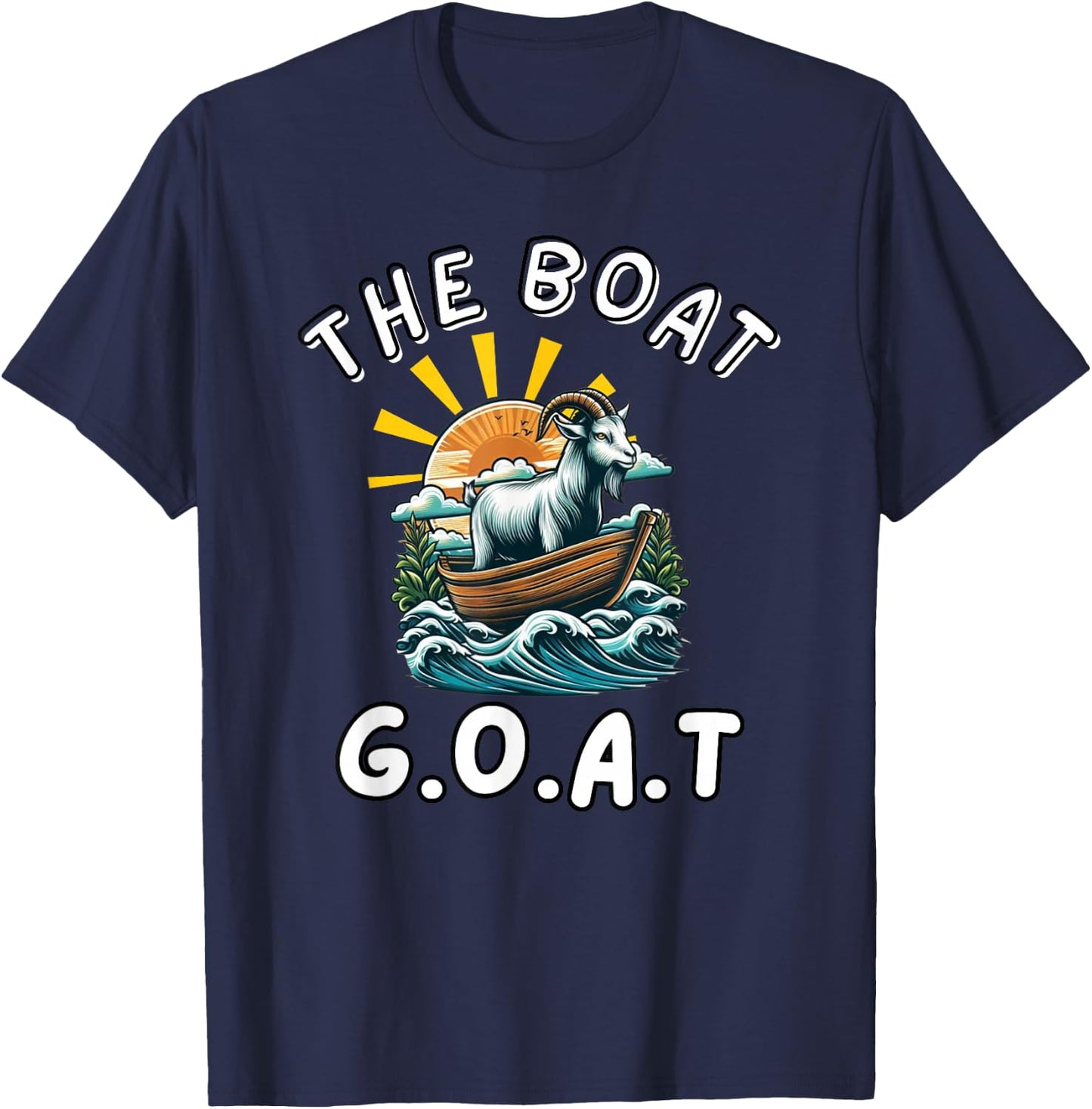 Novelty Sailor Boat Goat for Best Boater or Cadet T-Shirt - T-Shirt | Navy