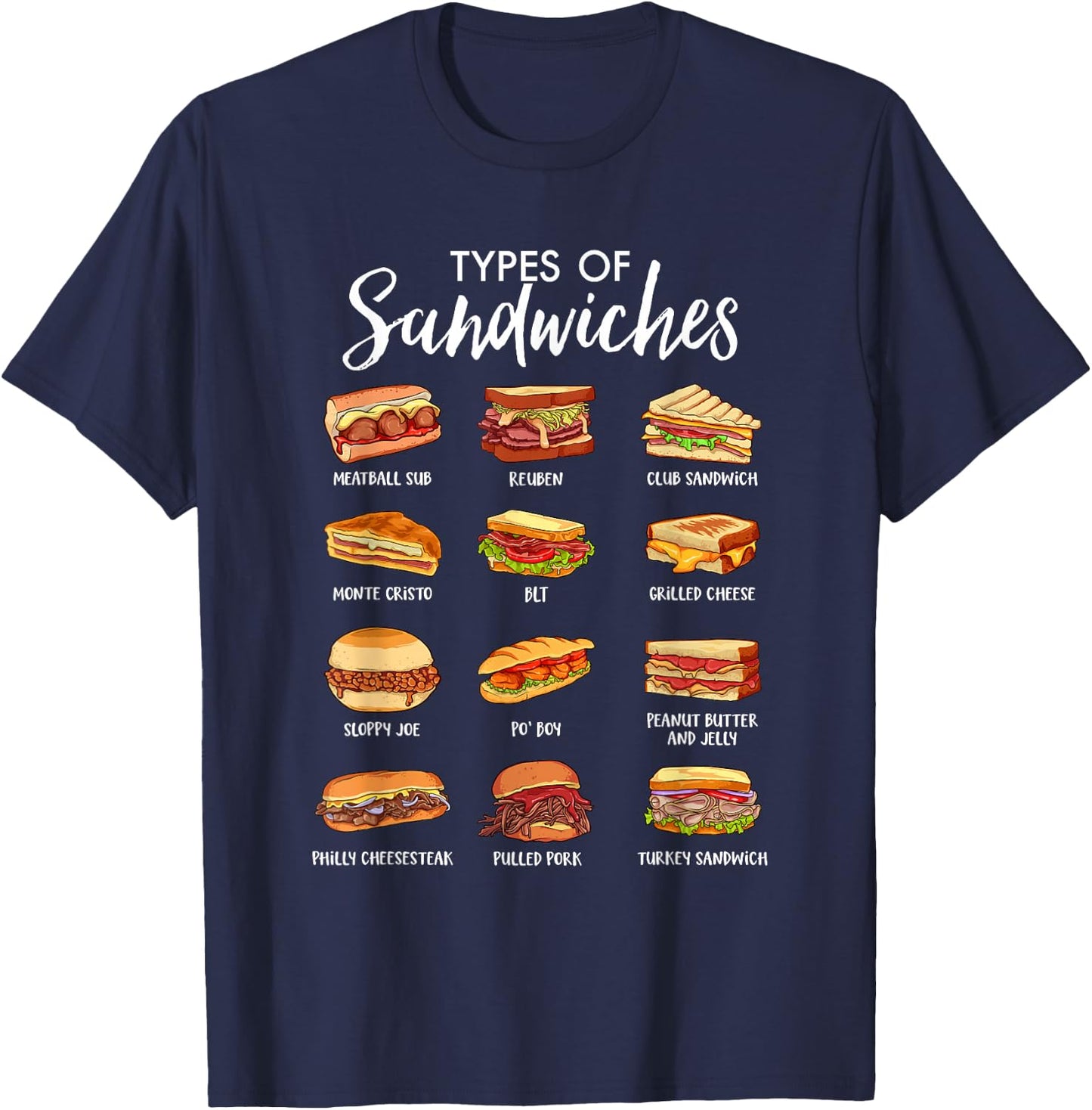 World of Sandwiches T-Shirt - T-Shirt | Navy