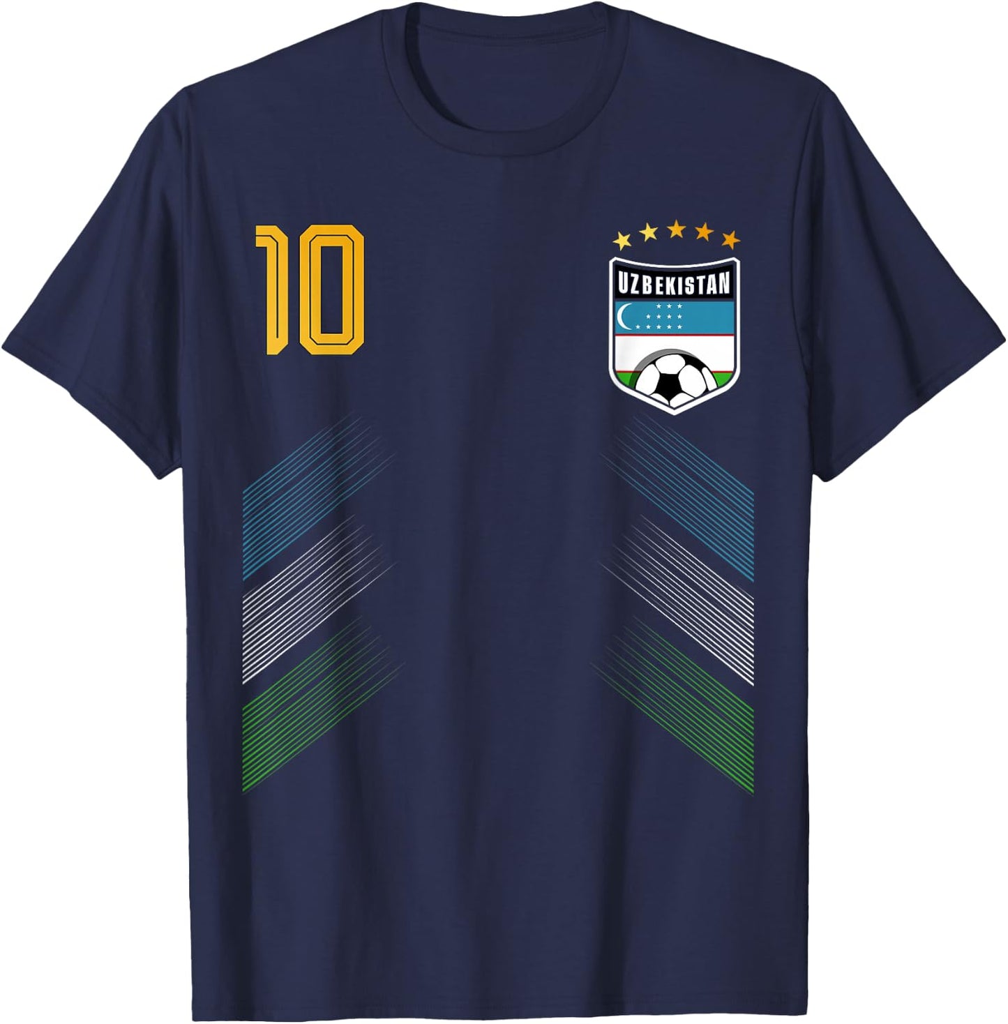 Retro Uzbekistan Flag Uzbekistani Pride Lovers T-Shirt - T-Shirt | Navy