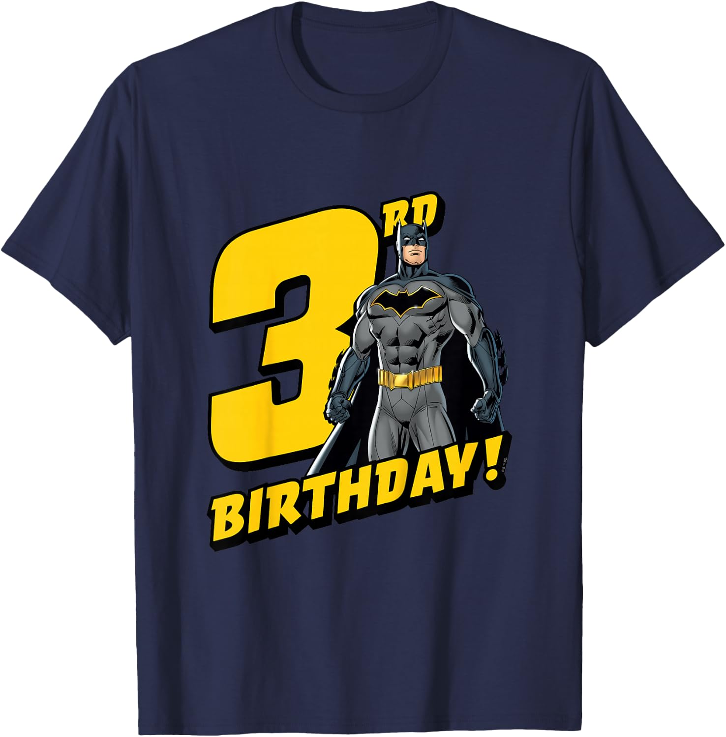 Kids Batman 3rd Birthday T-Shirt - T-Shirt | Navy