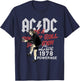 AC/DC Rock'n'Roll Damnation Live 1978 Powerage , black T-Shirt - T-Shirt | Navy