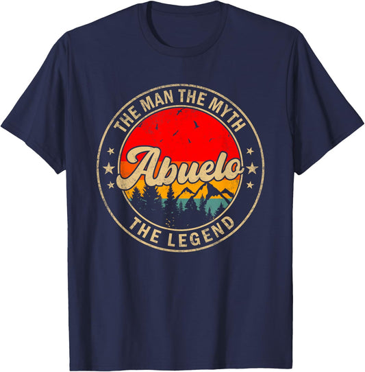 Abuelo the Man the Myth the Legend Father's Day for Grandpa T-Shirt - T-Shirt | Navy