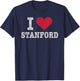 Distressed Retro I Love Stanford CA Souvenir T-Shirt - T-Shirt | Navy