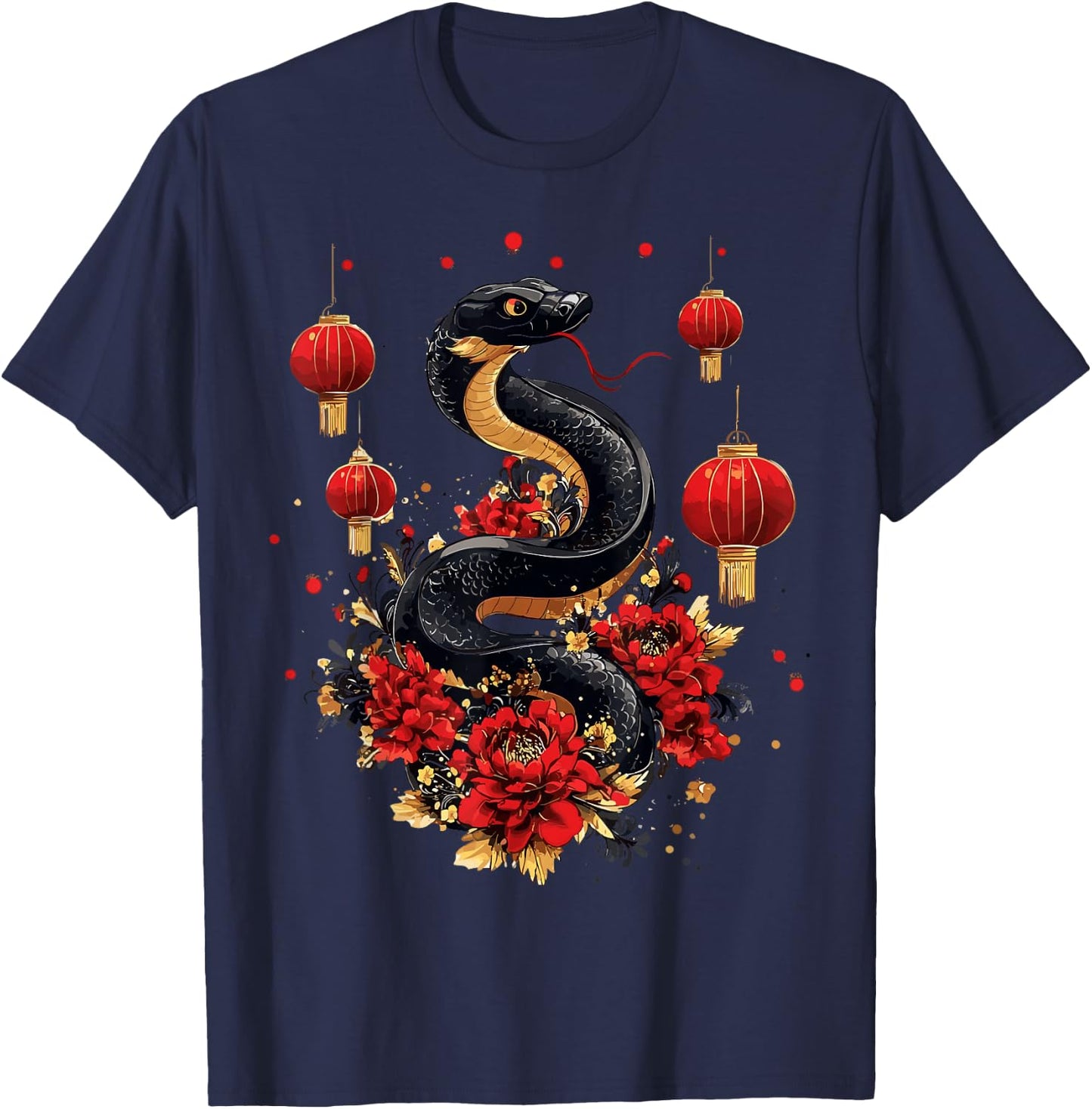 Year Of The Snake Zodiac Lunar Chinese New Year 2026 T-Shirt - T-Shirt | Navy