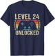 Gaming Vintage 24th Birthday Gift 24 Year Old Boy Girl Gamer T-Shirt - T-Shirt | Navy