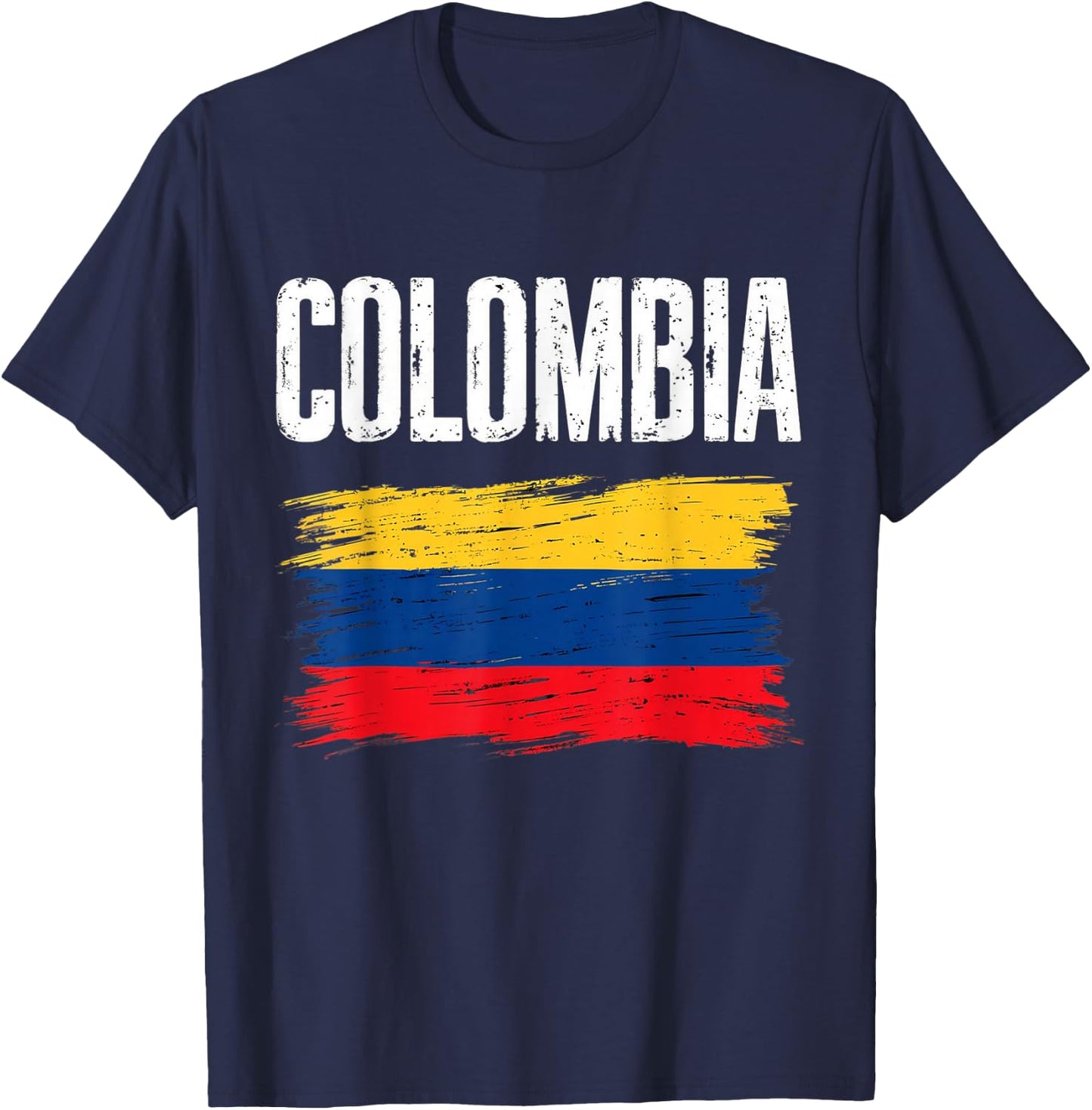 Colombia Flag Jersey Colombian Soccer Team Colombian T-Shirt - T-Shirt | Navy