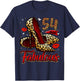 54 and Fabulous High Heels Stepping Into My 54th Birthday T-Shirt - T-Shirt | Navy