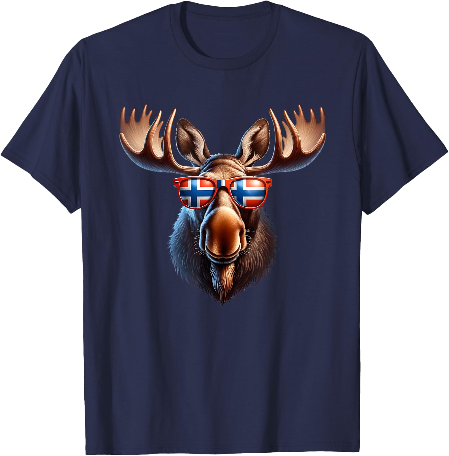 Norwegen-Elch, lustiges Touristen-Reise-Souvenir T-Shirt - T-Shirt | Navy