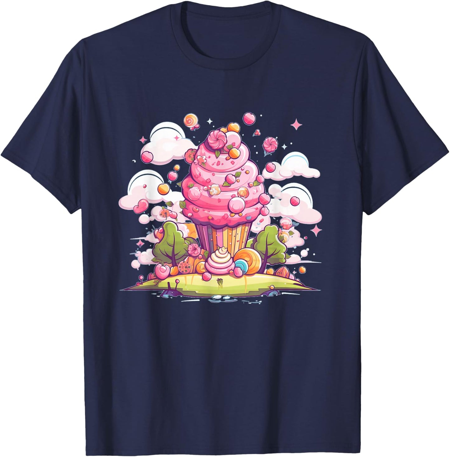 Great Fun Cake for Candy and Candy Lovers T-Shirt - T-Shirt | Navy