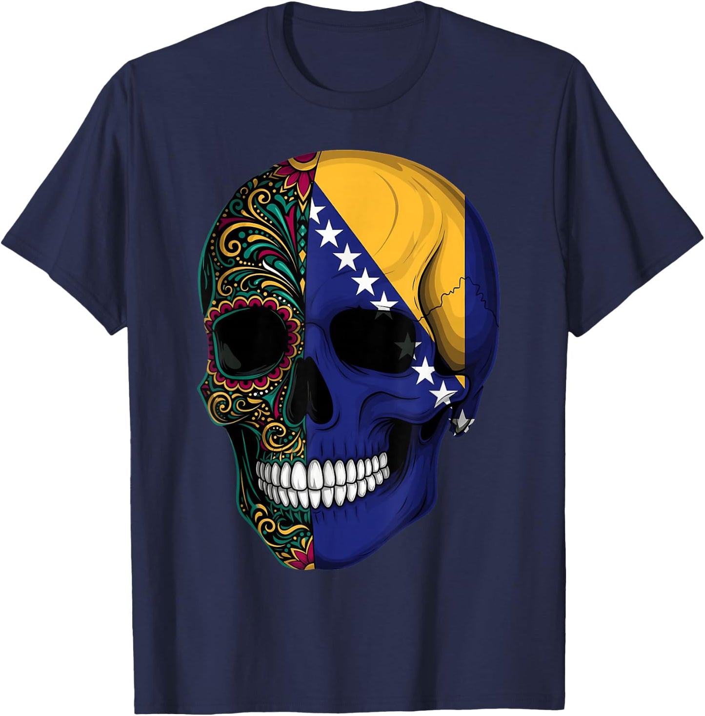 Bosnien Flagge Bosnien und Herzegowina Wurzeln T-Shirt - T-Shirt | Navy