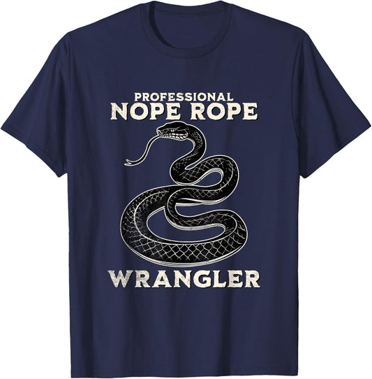 Funny Professional Nope Rope Wrangler Men Women Kids Reptiles T-Shirt - T-Shirt | Navy
