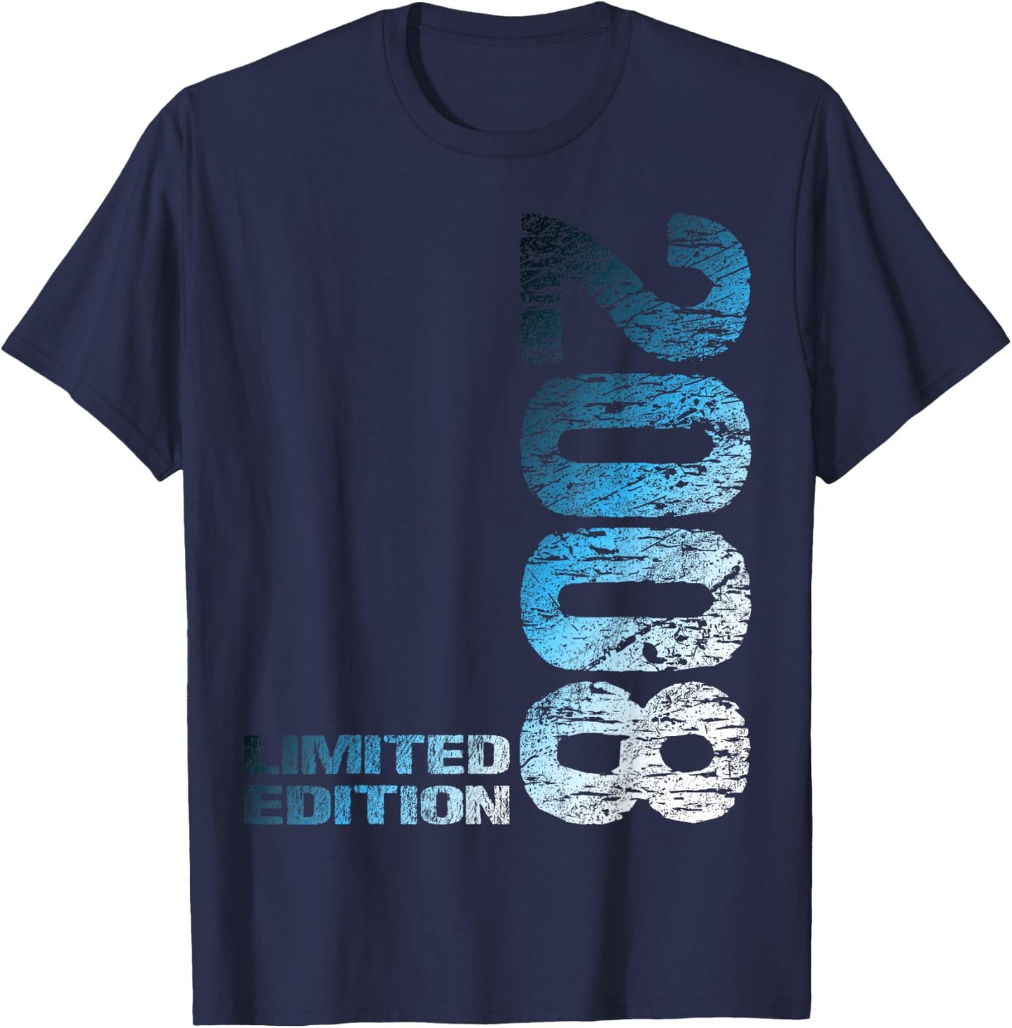 15th Birthday 2008 Limited Edition Boy Girl , black T-Shirt - T-Shirt | Navy