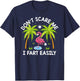 Don't Scare Me I Fart Easily Funny Flamingo Lover Gifts T-Shirt - T-Shirt | Navy