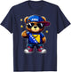 JEBIGA Niedlicher Teddybär mit bosnischer Flagge lustiges T-Shirt - T-Shirt | Navy