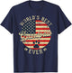 World's Best Grandpaw Ever Father's Day Dog Grandpa USA Flag T-Shirt - T-Shirt | Navy