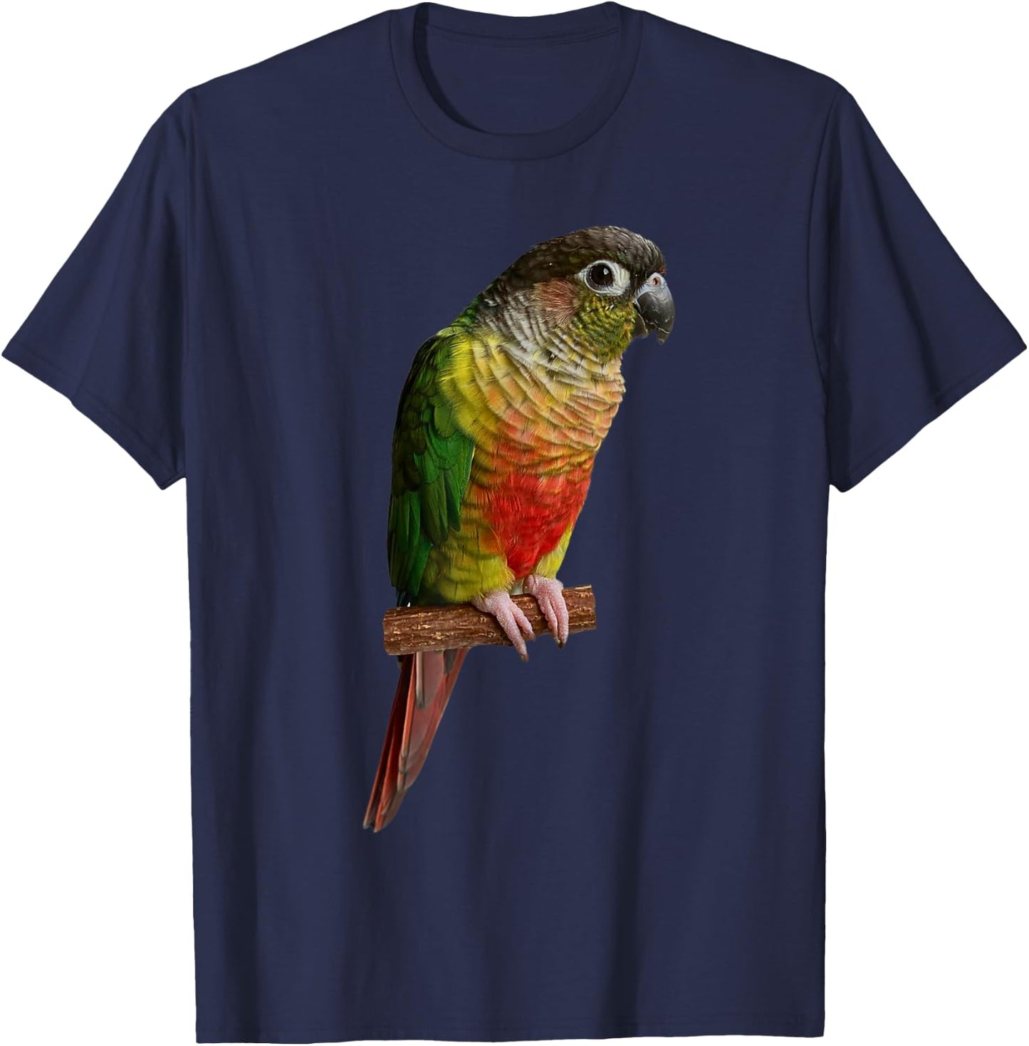 Green cheek Conure Parrot Bird Parakeet and men T-Shirt - T-Shirt | Navy